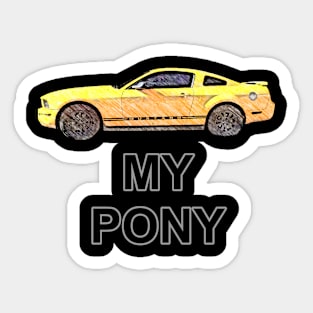 My Pony YellowO Sketch Sticker